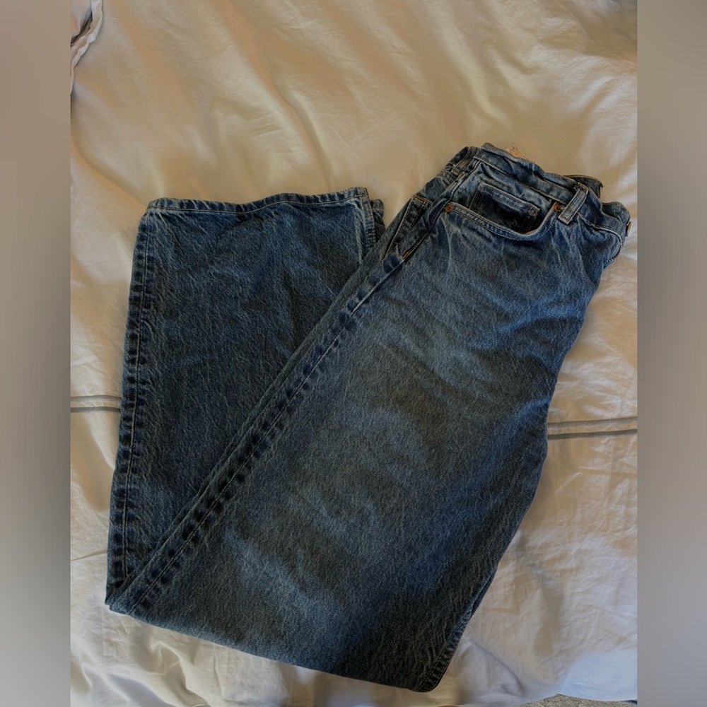 Reformation Cary High Rise Slouchy Wide Leg Jeans Blue - Size 26 - Picture 4 of 4